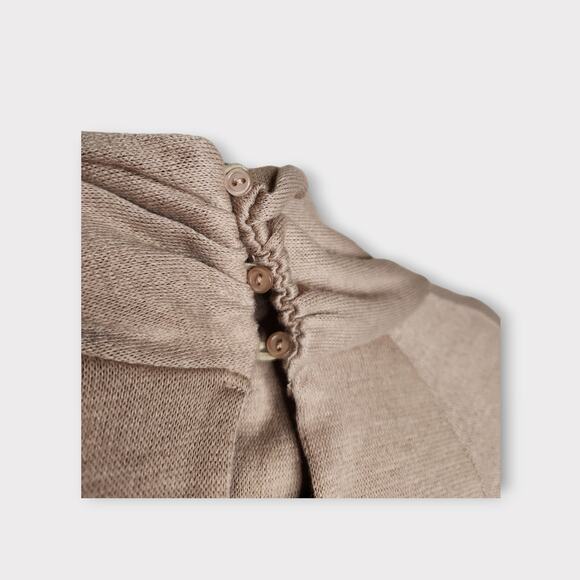 NEW ASTR the Label Tan Dress Halter Neck Tie Long Sleeve Women's Small - Picture 8 of 9